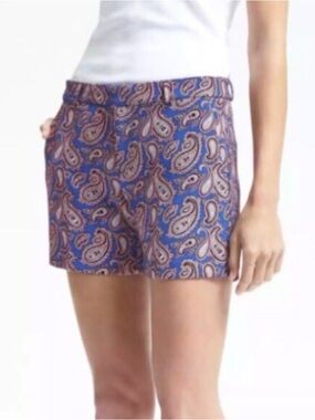 Banana Republic Blue Paisley Women's Shorts